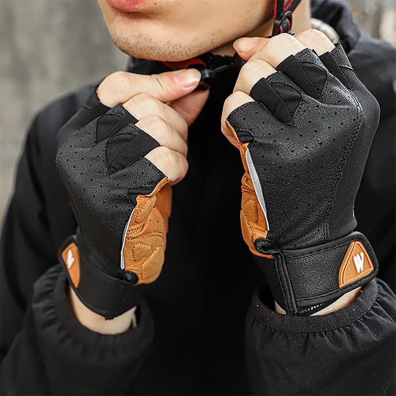 Ảnh Găng tay thể thao WEST BIKING nửa ngón chống sốc chống trượt thoáng khí thời trang xuân thu 4