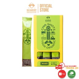 Thumbnail Hạt chia shot Organic DK Harvest nhập khẩu (1 hộp 15 shot) 15x6g - giảm cân, giàu omega3 1