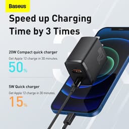 Thumbnail Cốc Sạc Nhanh Baseus QC 3.0 Cổng USB Type C Kép 20W PD 3.0 Cho iPhone 13 4