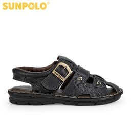 Thumbnail Sandal Bít Mũi Nam Da Bò Cao Cấp SUNPOLO SDA020 Có Big size 44 45 1