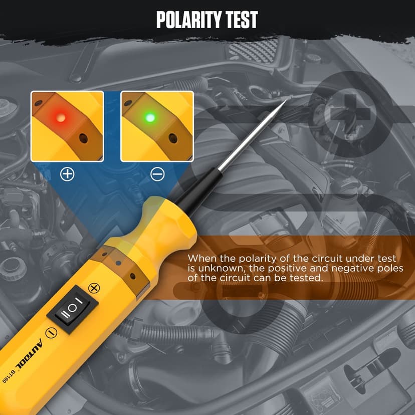 Ảnh AUTOOL BT160 Máy kiểm tra mạch điện ô tô Đầu dò nguồn Công cụ chẩn đoán ô tô Máy quét tích hợp điện áp điện cho ô tô 12V 24V Xe tải hạng nặng 4