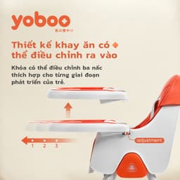 Thumbnail Ghế ăn dặm cho bé Yoboo YB-0015 gồm khay ăn khay chứa đồ, điều chỉnh chiều cao ghế và độ rộng khay ăn - Hàng chính hãng 4