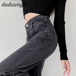 Thumbnail Quần jean dài daduhey ống đứng rộng eo cao phiên bản Hàn Quốc thời trang mới 2022 cho nữ 2