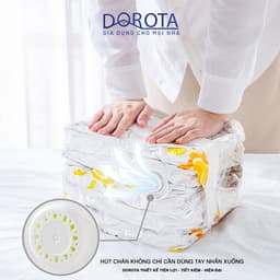 Thumbnail Túi hút chân không đựng quần áo DOROTA không cần dùng bơm tái sử dụng vẫn có van cho máy hút chống mốc ẩm 4