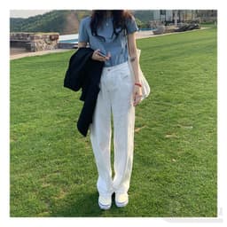 Thumbnail Quần jean dài daduhey PALAZZO lưng cao ống rộng phong cách Hàn Quốc thời trang 4