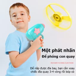 Thumbnail Đồ chơi chong chóng KAVY đĩa bay phát sáng nhiều màu gồm 6 con quay tăng khả năng vận động vui chơi theo nhóm 3
