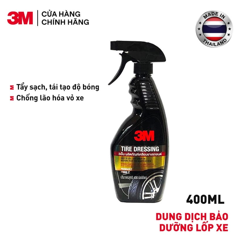 Ảnh Chai Xịt Bảo Dưỡng Và Phủ Bóng Lốp Xe 3M™  39042 LT Tire Dressing 400ml  NK Thái Lan 4