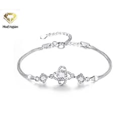 Thumbnail Lắc tay bạc Ý S925 Huệ Ngân - Cỏ bốn lá may mắn dây hộp RYB140087 1