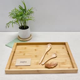 Thumbnail Khay trà bằng gỗ Tre kiểu Nhật (Hàng VN), 40x25x4cm [Bán buôn/sỉ 1