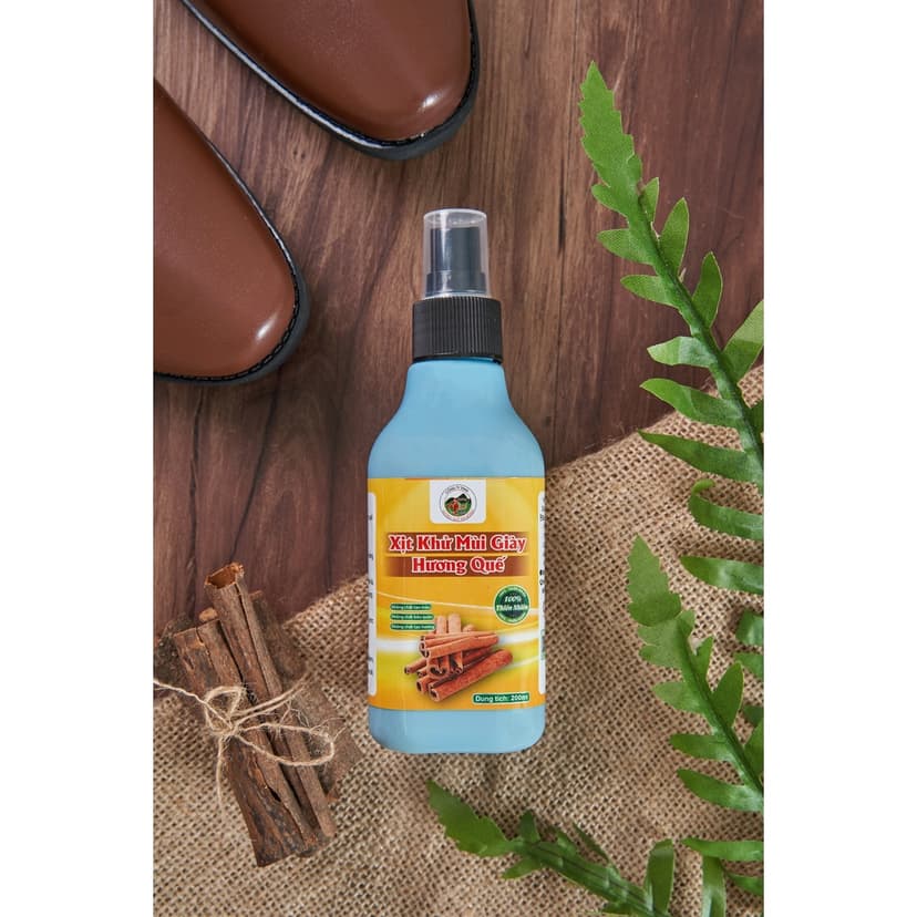 Ảnh Xịt Khử Mùi Giày Hương Quế Trà Bồng 200ml 2
