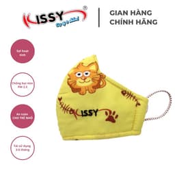 Thumbnail Khẩu Trang Vải Kissy Trẻ Em 4-10Tuổi Sư Tử Vàng Vải Cotton Kháng Khuẩn Ngăn UV Chống Bụi Mịn S0-0035 2