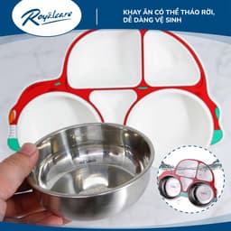 Thumbnail Khay ăn dặm cho bé bằng Inox cao cấp Royalcare phù hợp ăn BLW, ăn dặm kiểu Nhật và truyền thống 2