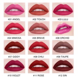 Thumbnail Son kem LAMUSELAND L18l11 3.5g trang điểm thời trang chống thấm nước 12 màu tùy chọn 3