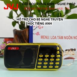 Thumbnail Loa đài JVJ J-853 3 pin siêu khỏe,đài FM,hỗ trợ thẻ nhớ, USB, học tiếng anh,nghe pháp 3