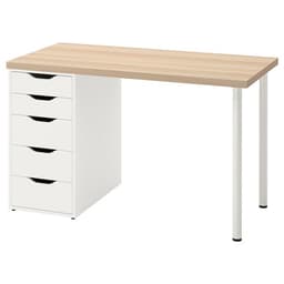 Thumbnail DAISY, Bàn làm việc, bàn học 1 tủ ngăn kéo DEK_033, 120x60x73cm, bàn gỗ Scandi Home 3