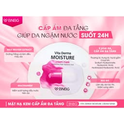 Thumbnail Combo 10 Mặt Nạ BNBG Hỗ Trợ Cấp Ẩm Đa Tầng Sáng Hồng Làn Da BNBG Vita Derma Moisture Cream Mask 30mlx10 2