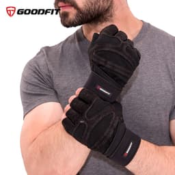 Thumbnail Găng tay tập gym nữ/nam hở ngón, bao tay tập Gym nữ/nam có quấn trợ lực cổ tay, đệm Silicone chống trượt GoodFit GF201G 2