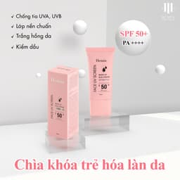 Thumbnail Kem chống nắng Hemia 50ml chính hãng tác dụng dưỡng trắng nâng tone SPF50+ thấm mướt nhanh, mịn màng 4
