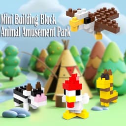 Thumbnail Đồ chơi lắp ghép mô hình LEQIAZHIXING DW1~7 phong cách động vật 4