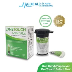 Thumbnail Que thử đường huyết ONETOUCH Select Plus 25 que/hộp date xa chính hãng- MEDICAL 1