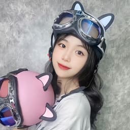Thumbnail Tai mèo gắn mũ bảo hiểm siêu xinh dễ thương, phiên bản mới phối 2 màu cute, độc lạ 1