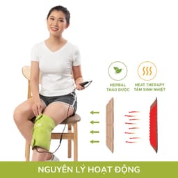 Thumbnail Đai Chườm Nóng Thảo Dược Đầu Gối Hapaku, Giảm Đau Khớp Gối Do Thoái Hóa, Thoát Vị, Gai Đốt Sống 3
