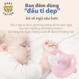 Thumbnail BABY TATTOO Ti Giả Silicone Chuyên Dùng Ban Đêm, Thiết Kế Đầu Ti Dẹp, Cho Bé Từ 0-18 tháng tuổi 4
