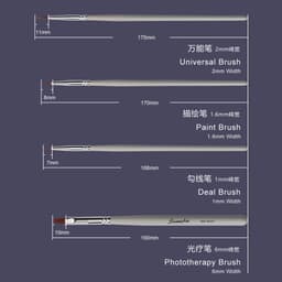 Thumbnail Set 4 cọ vẽ tranh sơn dầu/màu nước/móng tay SEAMIART đầu móc bằng acrylic cao cấp 2