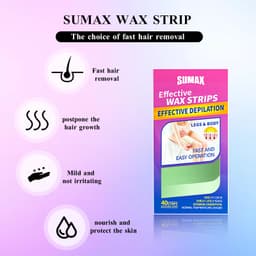 Thumbnail SUMAX Sáp tẩy lông lô hội tự nhiên, có tác dụng trong 6 tuần, làm sạch chân lông mà không gây kích ứng, miếng dán tẩy lông không đau cho chân/tay/vùng bikini 40pcs 3