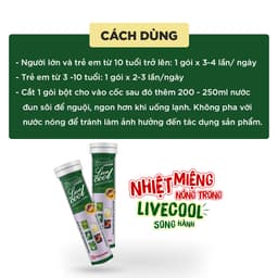 Thumbnail Viên sủi thanh nhiệt Livecool Nam Dược hương chanh dây 16 viên x4g hỗ trợ giảm nhiệt miệng nóng trong, tăng sức đề kháng 4