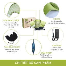 Thumbnail Đai Chườm Nóng Thảo Dược HAPAKU, Giảm Đau Vai Gáy, Thoái Hóa Đốt Sống Cổ, Lưu Thông Khí Huyết, Thư Giãn Ngủ Ngon 4