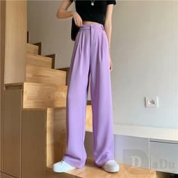 Thumbnail Daduhey Quần Dài Ống Rộng Lưng Cao 3 Màu Lựa Chọn Cho Nữ 2