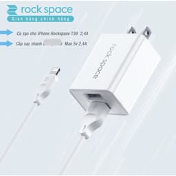 Thumbnail Bộ củ cáp sạc nhanh cho iPhone Rockspace T39 củ sạc 2 cổng 2.4A hàng bảo hành 12 tháng lỗi 1 đổi 1 2