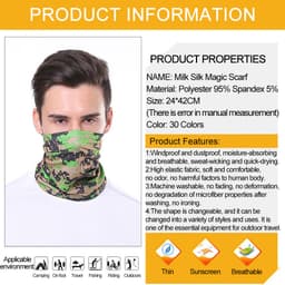 Thumbnail Dayselect Ice Silk Cooling Bandana Ngoài Trời Chống Gió Thoáng Khí Đi Xe Đạp Chạy Câu Cá Mặt nạ 4