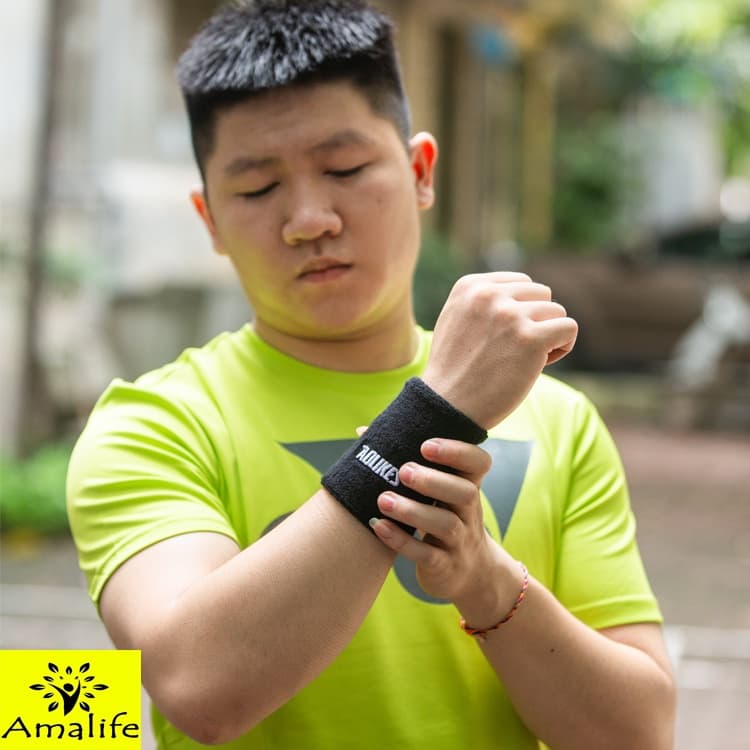 Ảnh Băng Đô Đeo Cổ Tay Chặn Mồ Hôi Thể Thao 8cm Chuyên Tập Tennis Tập Cầu Lông Bóng Đá Bóng Bàn AL0235 Chính Hãng Aolikes 2