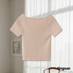 Thumbnail TINGOAN® - Áo len xù crop ngắn tay chéo dây nude MISSIN' U TOP/ND phiên bản mới nhất tháng 10 năm 2023 1