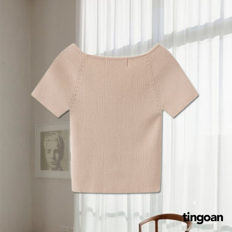 Ảnh TINGOAN® - Áo len xù crop ngắn tay chéo dây nude MISSIN' U TOP/ND phiên bản mới nhất tháng 10 năm 2023 1