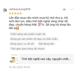 Thumbnail Tinh bột nghệ cao cấp HNT NATURAL PRODUCT TBN30G 1