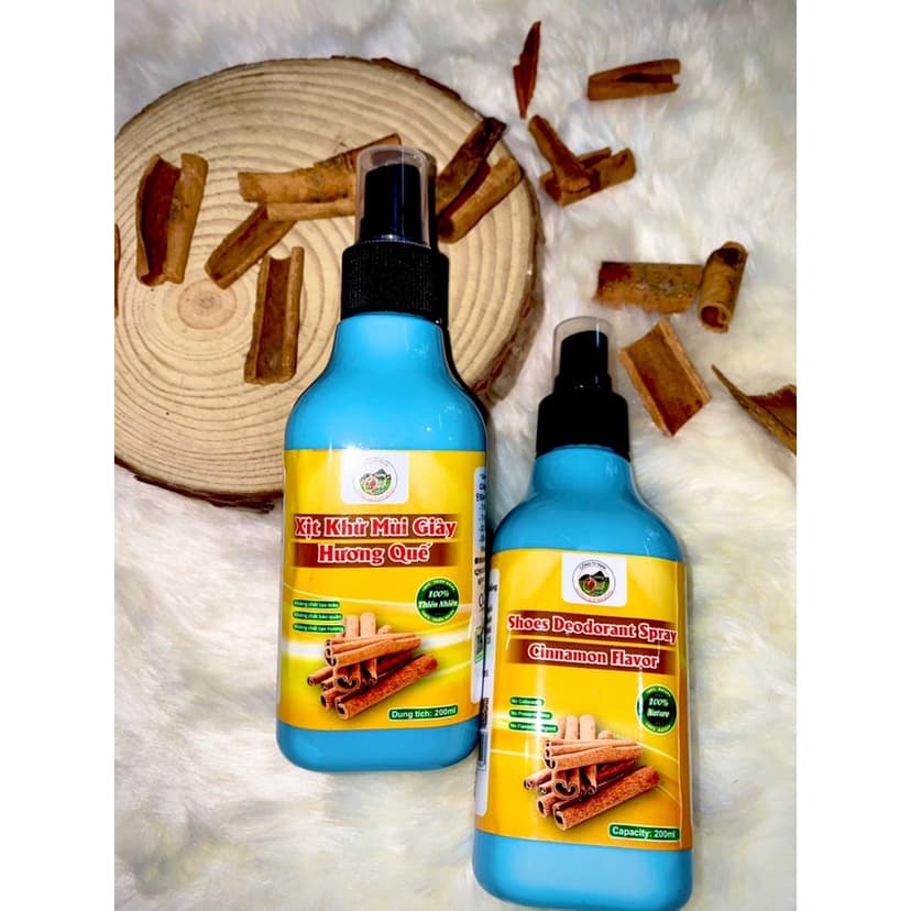 Ảnh Xịt Khử Mùi Giày Hương Quế Trà Bồng 200ml 4