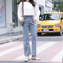 Thumbnail Quần Jeans Nữ Lưng Cao Ống Rộng Thời Trang Hàn Quốc 2020 3