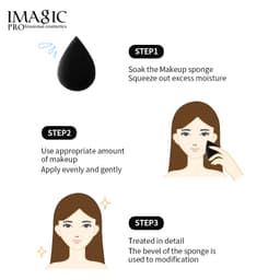 Thumbnail Bông mút trang điểm IMAGIC sử dụng khô/ ướt trang điểm hoàn hảo 8g 4