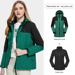 Thumbnail Áo khoác CAMEL CROWN quần áo ngoài trời chống thấm nước và chống gió ba trong một dành cho nữ 4