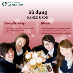 Thumbnail Combo Viên Uống Bổ Gan Giảm Mệt Mỏi Kanzo Ukon, Tăng Cường Sinh Lý, Sức Khỏe Nam Supo Maca Genki Fami Nhật Bản 4