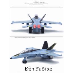 Thumbnail Đồ chơi mô hình máy bay chiến đấu F-16, F-18, F-35, SR-71,Su-35  KAVY có nhạc và đèn, vỏ hợp kim kèm chân đế 2