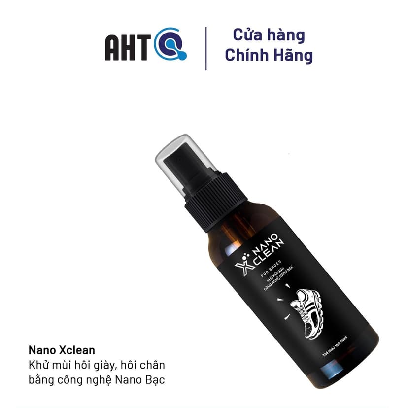Ảnh Chai xịt giày diệt khuẩn khử mùi hôi giày, khử mùi hôi chân Nano Xclean For Shoes 50ml-Hương Bạc Hà -Nano Bạc AHT Corp 1