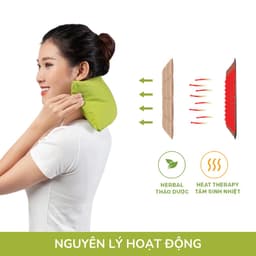 Thumbnail Gối Chườm Nóng Thảo Dược Hapaku Làm Nóng Bằng Điện - Giảm Đau Cổ Vai Gáy, Chườm Bụng Sau Sinh Size 38 x 23 x 4.5cm 4