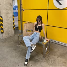 Thumbnail Quần jean dài lưng cao ống rộng kiểu dáng thời trang phong cách Hàn Quốc dành cho nữ PALAZZO 2