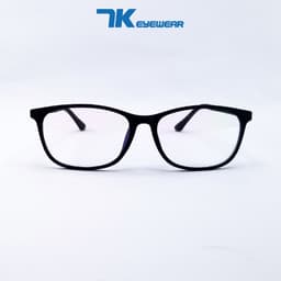 Thumbnail Gọng kính cận nam nữ mắt chữ nhật màu đen nhựa dẻo 7K0873 tròng kính 0 độ giả cận chống ánh sáng xanh, tia UV 4