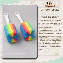 Thumbnail Dụng cụ chùi rửa ly, cốc, bình Bam House cầu vồng cao cấp CR01 2