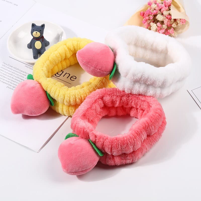 Ảnh Băng đô tóc rửa mặt trang điểm Laboon, bờm tóc chất liệu vải nhung co giãn mềm mịn 3